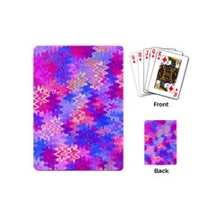 Pink And Purple Marble Waves Playing Cards (mini) 