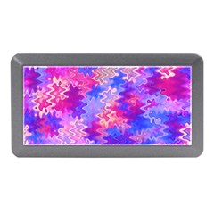 Pink And Purple Marble Waves Memory Card Reader (mini) by KirstenStar