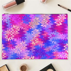 Pink And Purple Marble Waves Cosmetic Bag (xxl) 