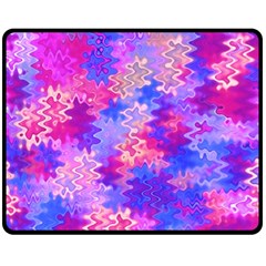 Pink And Purple Marble Waves Double Sided Fleece Blanket (medium) 