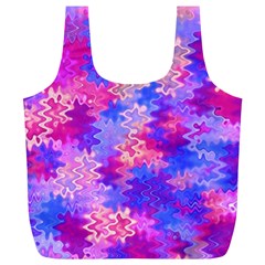 Pink And Purple Marble Waves Full Print Recycle Bags (l) 