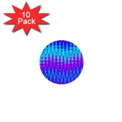 Melting Blues And Pinks 1  Mini Buttons (10 Pack) 