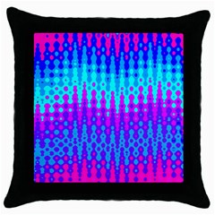 Melting Blues And Pinks Throw Pillow Cases (black)