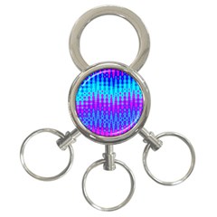 Melting Blues And Pinks 3-ring Key Chains