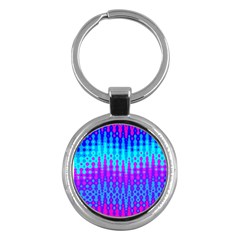 Melting Blues And Pinks Key Chains (round)  by KirstenStar