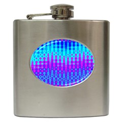 Melting Blues And Pinks Hip Flask (6 Oz) by KirstenStar