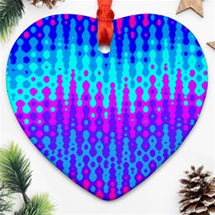 Melting Blues And Pinks Heart Ornament (2 Sides) by KirstenStar