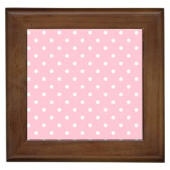 Pink Polka Dots Framed Tiles