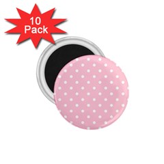 Pink Polka Dots 1 75  Magnets (10 Pack)  by LokisStuffnMore