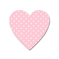 Pink Polka Dots Heart Magnet by LokisStuffnMore