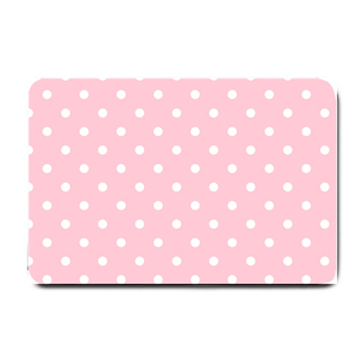 Pink Polka Dots Small Doormat 