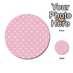 Pink Polka Dots Multi-purpose Cards (round)  by LokisStuffnMore