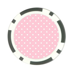 Pink Polka Dots Poker Chip Card Guards (10 Pack) 