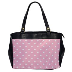 Pink Polka Dots Office Handbags by LokisStuffnMore