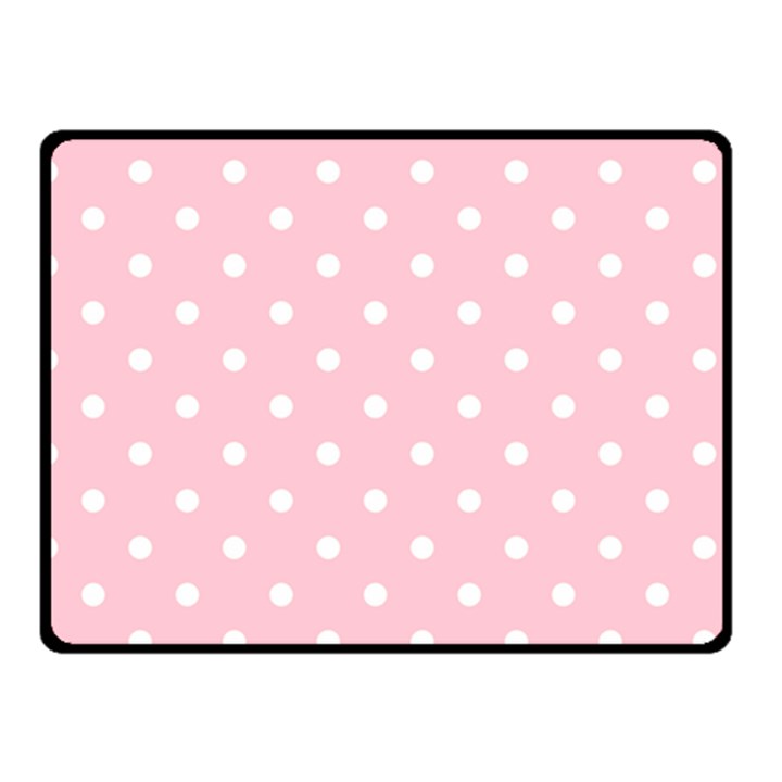 Pink Polka Dots Fleece Blanket (Small)