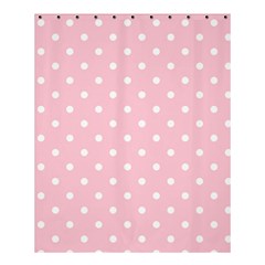 Pink Polka Dots Shower Curtain 60  X 72  (medium)  by LokisStuffnMore