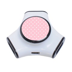 Pink Polka Dots 3-port Usb Hub