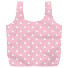 Pink Polka Dots Full Print Recycle Bags (l)  by LokisStuffnMore