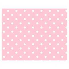 Pink Polka Dots Double Sided Flano Blanket (medium)  by LokisStuffnMore