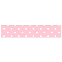 Pink Polka Dots Flano Scarf (small)  by LokisStuffnMore