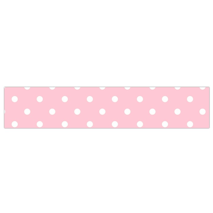 Pink Polka Dots Flano Scarf (Small) 