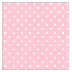 Pink Polka Dots Large Satin Scarf (square)