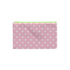 Pink Polka Dots Cosmetic Bag (xs)