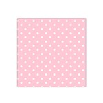 Pink Polka Dots Satin Bandana Scarf Front