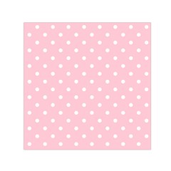 Pink Polka Dots Small Satin Scarf (square) 