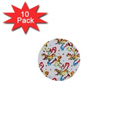 Colorful Paint Strokes 1  Mini Button (10 Pack) 