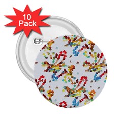 Colorful Paint Strokes 2 25  Button (10 Pack)