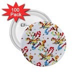 Colorful paint strokes 2.25  Button (100 pack) Front