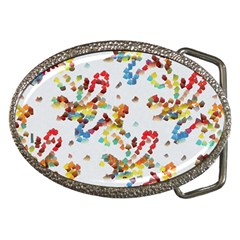 Colorful Paint Strokes Belt Buckle