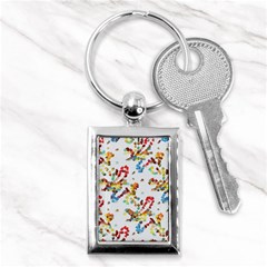 Colorful Paint Strokes Key Chain (rectangle)