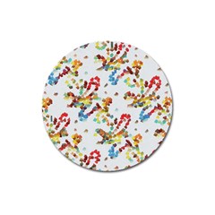 Colorful Paint Strokes Magnet 3  (round)