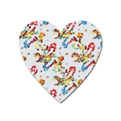 Colorful Paint Strokes Magnet (heart)