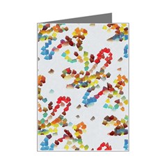 Colorful Paint Strokes Mini Greeting Card