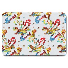 Colorful Paint Strokes Large Doormat