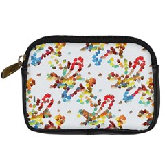 Colorful Paint Strokes Digital Camera Leather Case