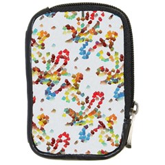 Colorful Paint Strokes Compact Camera Leather Case