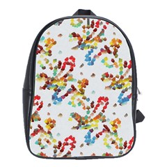 Colorful Paint Strokes School Bag (large)