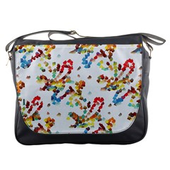 Colorful Paint Strokes Messenger Bag by LalyLauraFLM