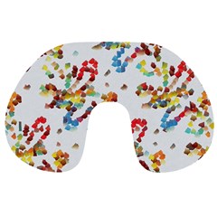 Colorful Paint Strokes Travel Neck Pillow