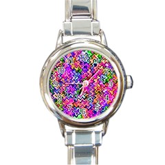 Swirly Twirly Colors Round Italian Charm Watches