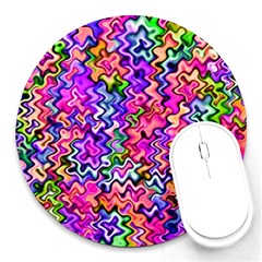 Swirly Twirly Colors Round Mousepads