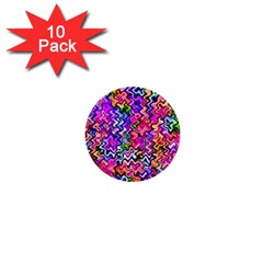 Swirly Twirly Colors 1  Mini Buttons (10 Pack) 