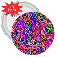 Swirly Twirly Colors 3  Buttons (10 Pack) 