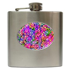 Swirly Twirly Colors Hip Flask (6 Oz)