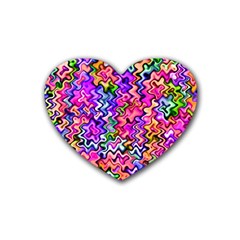 Swirly Twirly Colors Heart Coaster (4 Pack) 