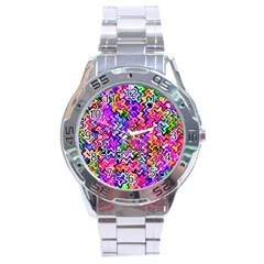 Swirly Twirly Colors Stainless Steel Men s Watch